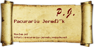 Pacurariu Jermák névjegykártya